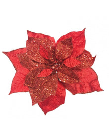 Large 9" Red Poinsettia Pick