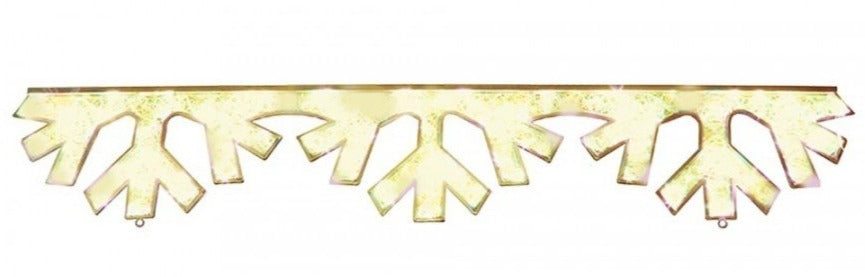 WarmWhiteEmeringSnowflakeSkylineOverheadDecoration