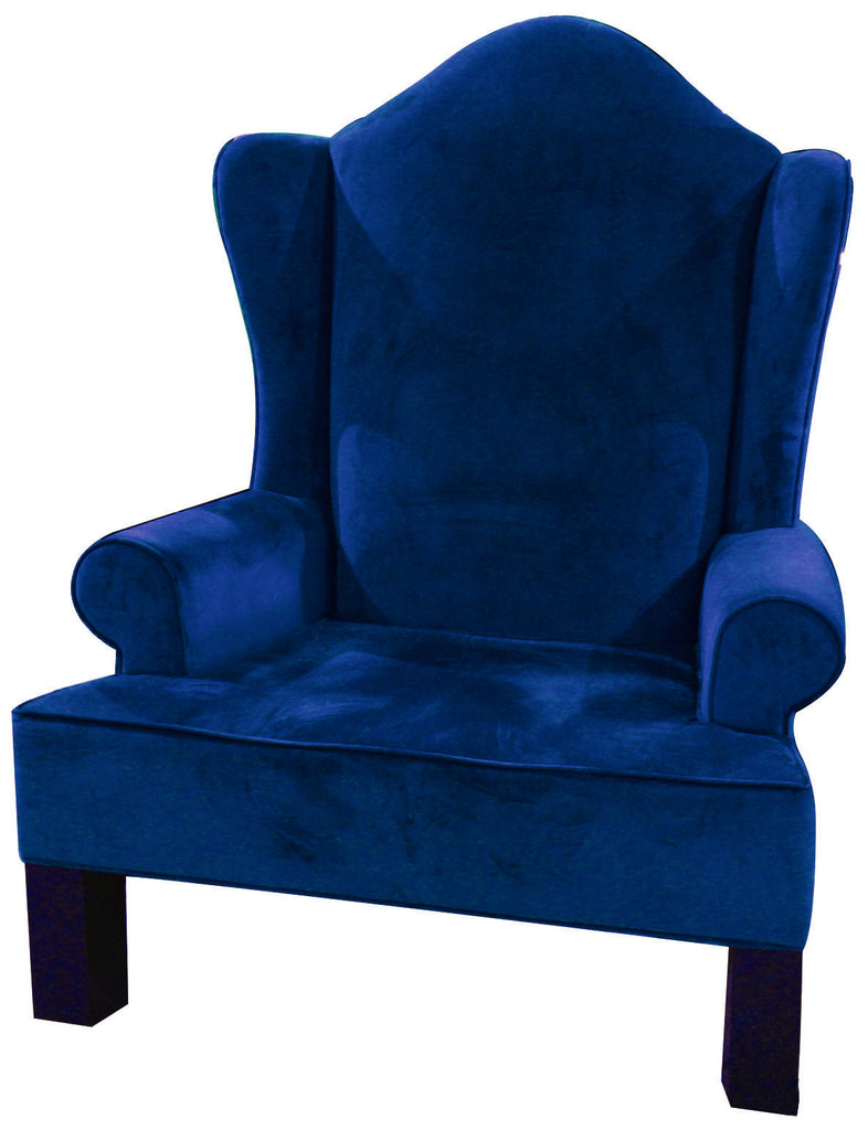 Blue Velvet Santa Chair