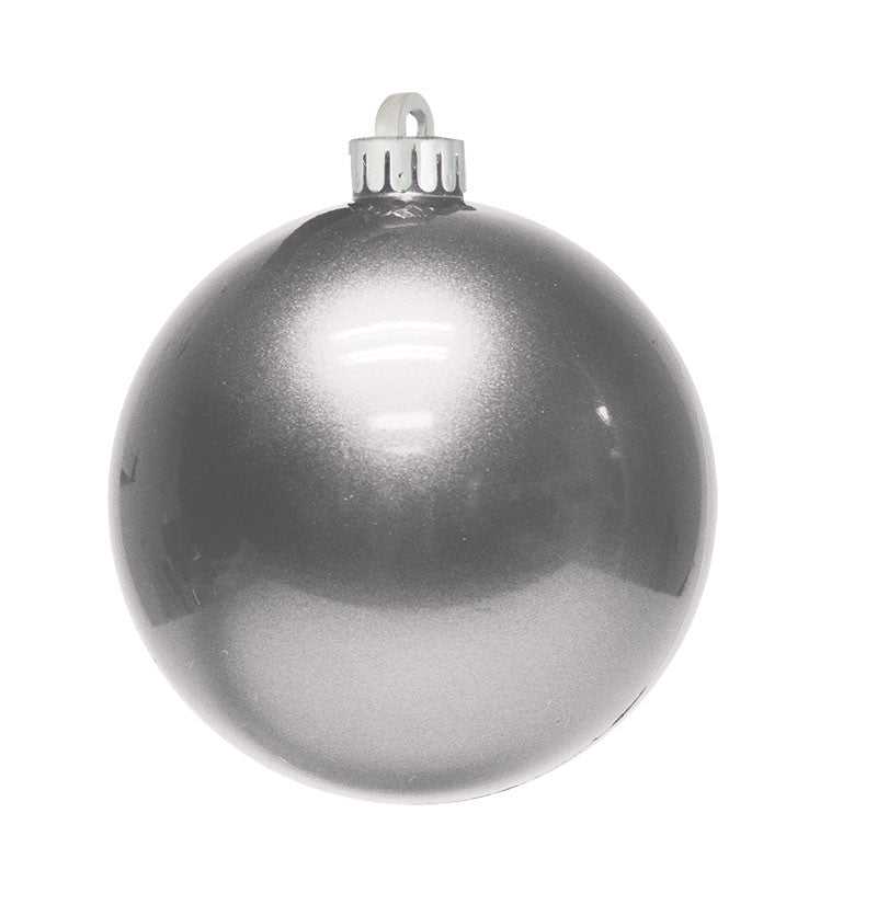 Silver Candy Apple Christmas Ornament