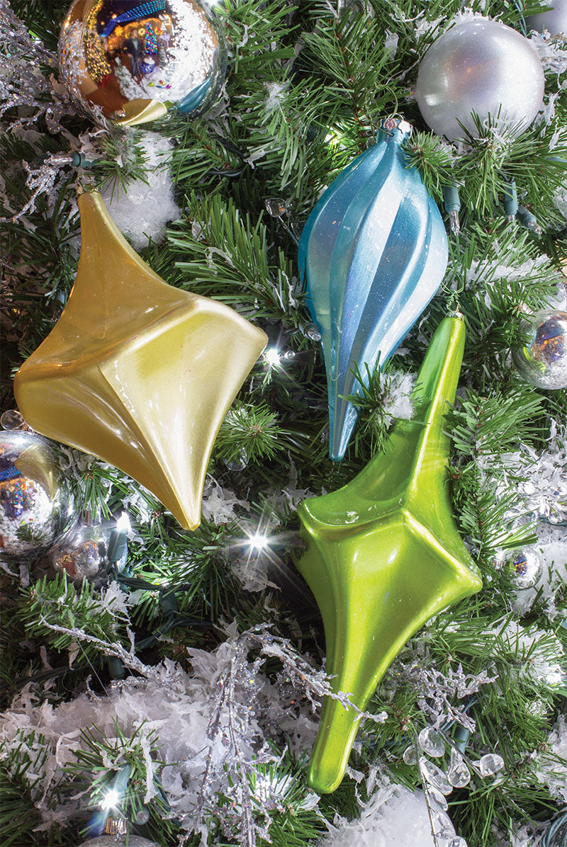12" Long Diamond Finial Ornament