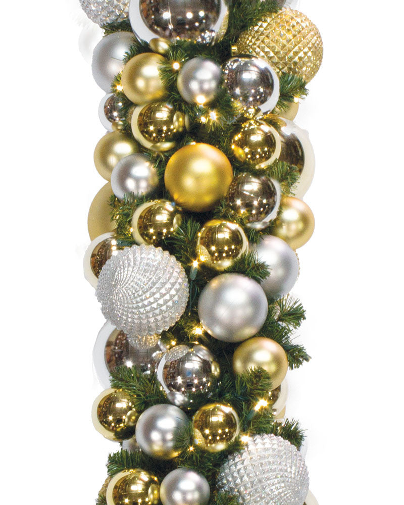 Decorated Gold and Silver Elite Garland