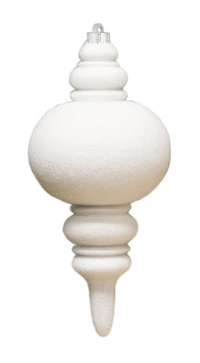 13" Flocked Finial Ornament (Set of 4)