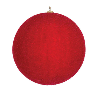 Red Flocked Interior Ornament