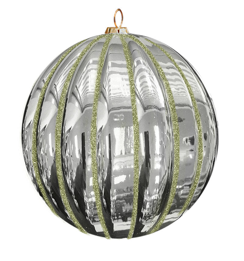 Ribbed Commercial Ornaments (Set of 12) 2 Sizes, 3 Styles