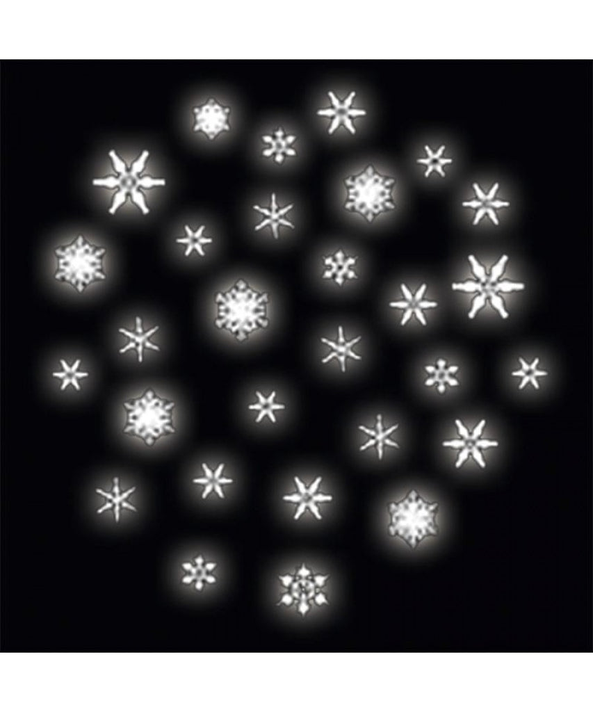Glass Gobo with Delicate Snowfall Scene