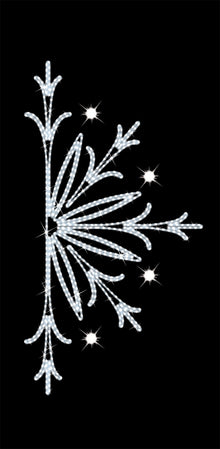Snowflake LED Lit Light Pole Decoration
