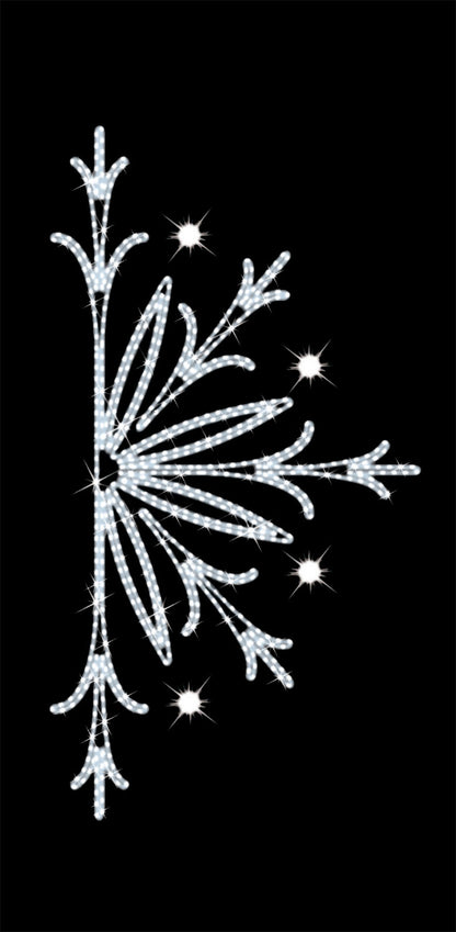 Snowflake LED Lit Light Pole Decoration