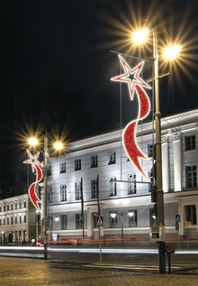 10' Red Shooting Star LED Pole Mount