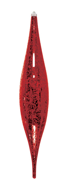 13" Red Mercury Outdoor Finial Ornament