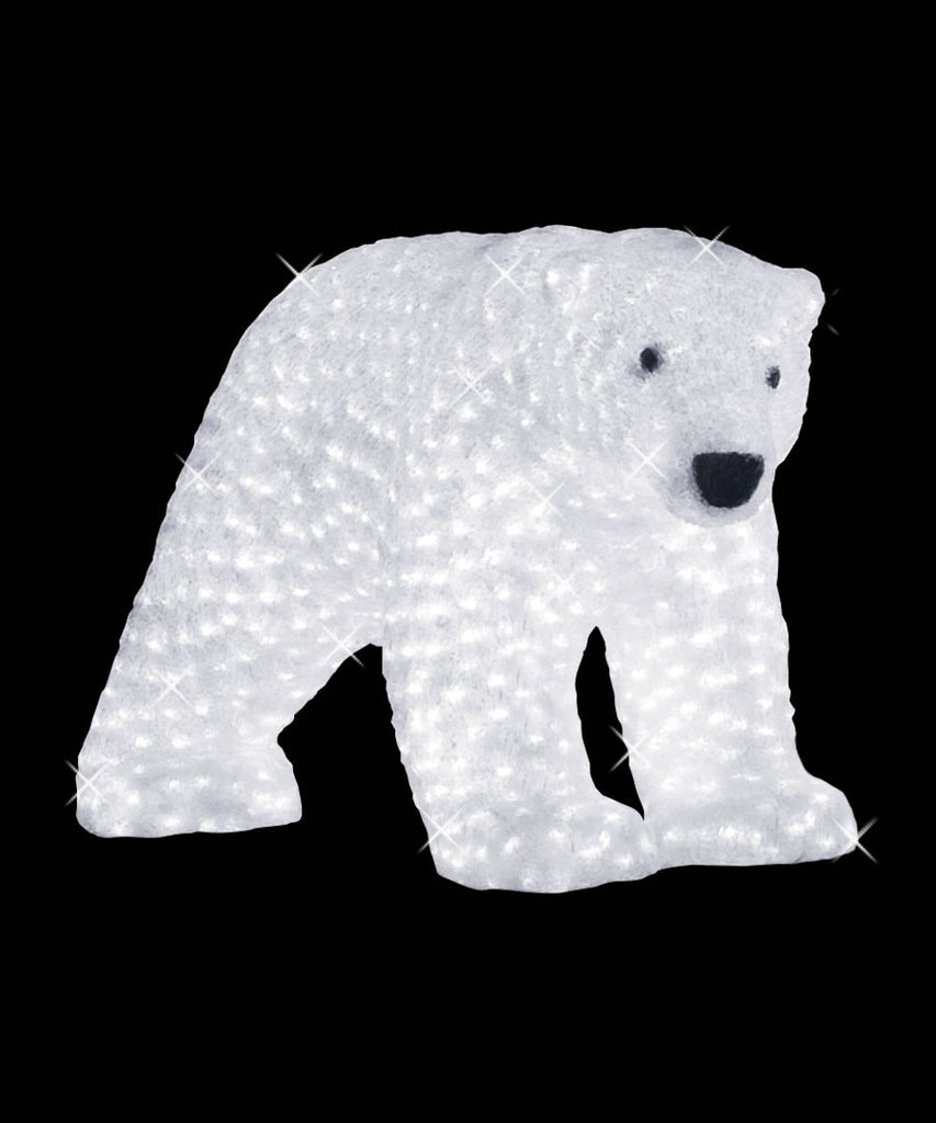 Acrylic Lit Mommy Polar Bear Sculpture