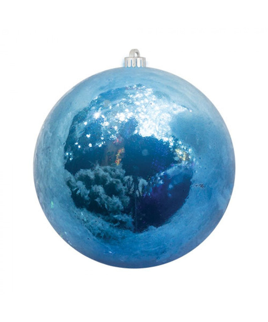 Blue Pearlized Christmas Ball Ornament
