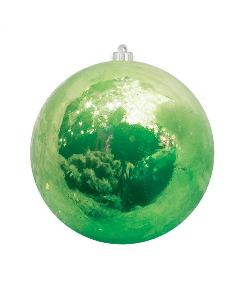 Green Pearlized Christmas Ball Ornament