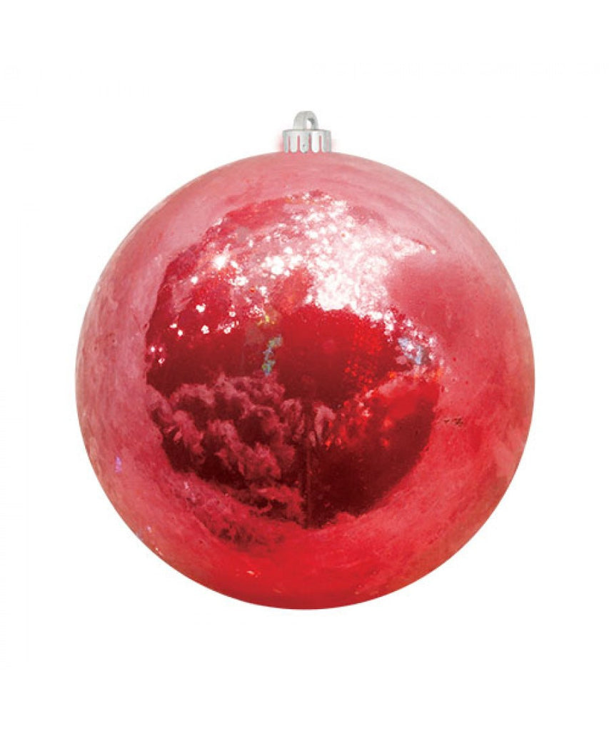 Red Pearlized Christmas Ball Ornament