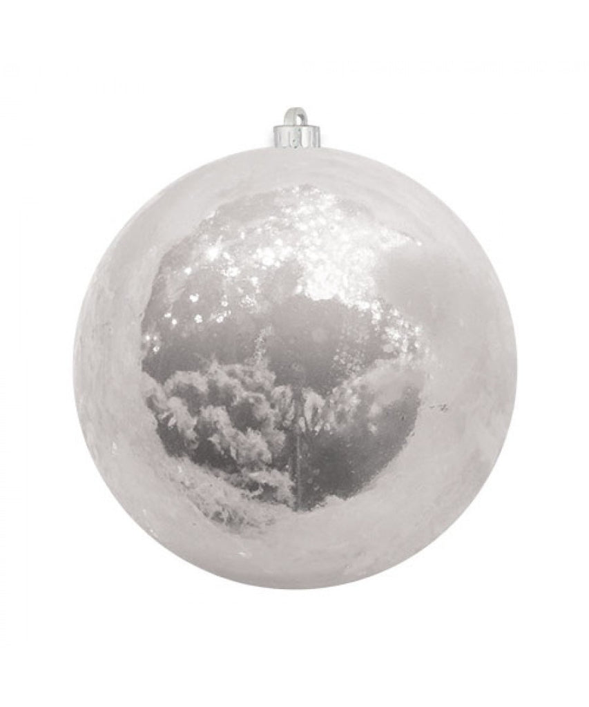 White Pearlized Christmas Ball Ornament