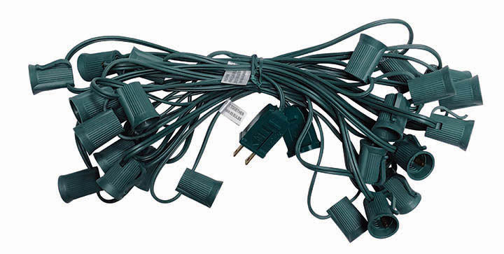 25' Light Wire Strands - C9, 12" Spacing