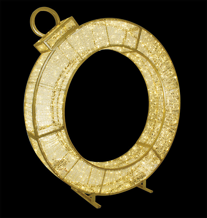 Giant Illuminated Christmas Ornament Ring
